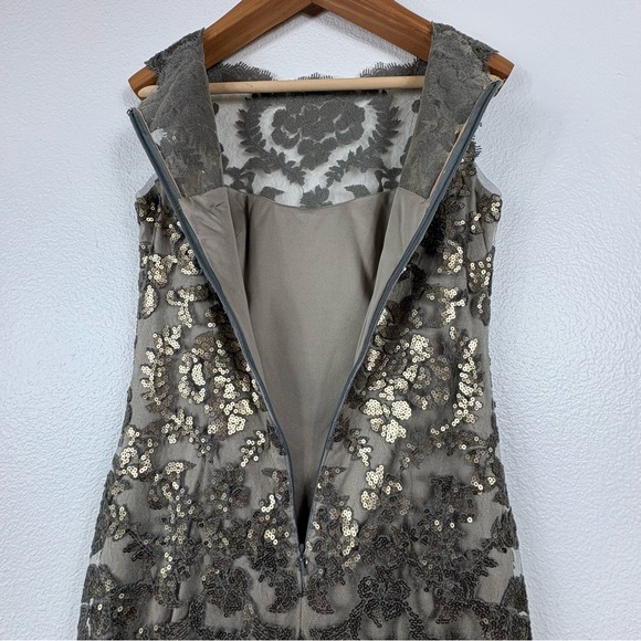 Tadashi Shoji Gold Sequin Midi Dress - Picture 5 of 11